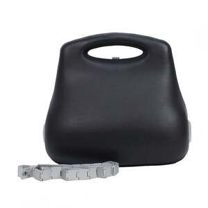 CHANEL Black Lambskin Leather Shoulder Bag